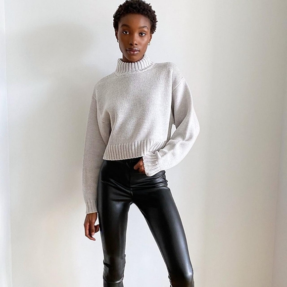 ARITZIA Wilfred Free Harper Sweater (Heinen) Merino Wool Turtleneck Sz XS - Picture 6 of 10